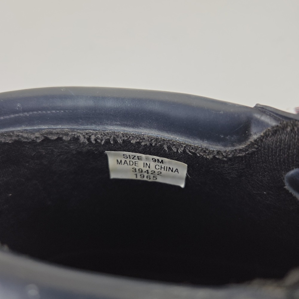 Lands End Vintage Rubber Navy Blue Rain Duck‎ Garden Shoe Boots Women's Size 9 M - Picture 10 of 10